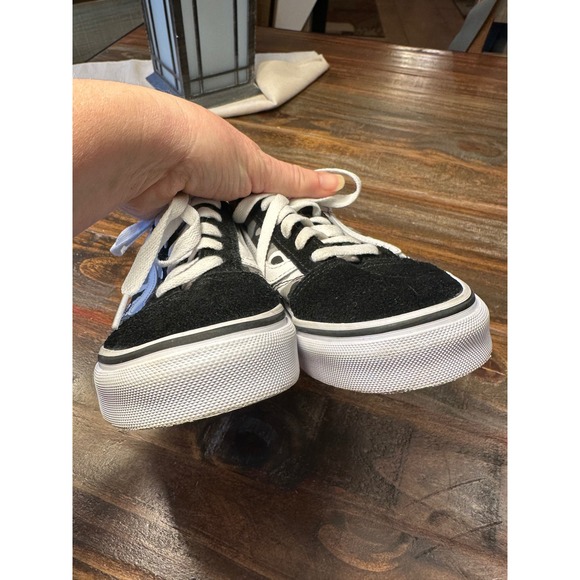 Vans Old Skool Kids Camo Low‎ Top Sneakers Black White Gray Size 3 Youth - Picture 6 of 11